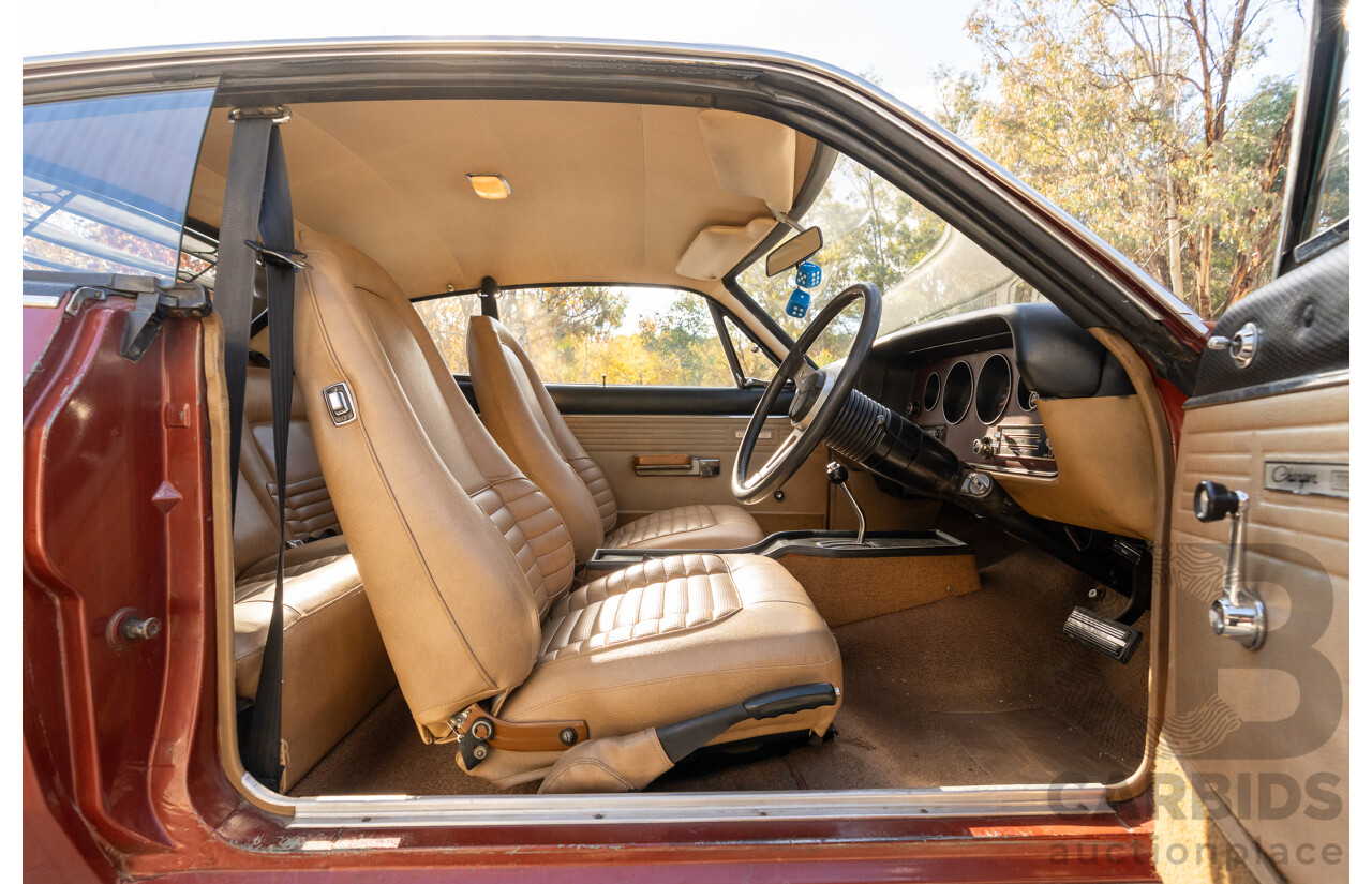 11/1972 Chrysler Valiant VH Charger 770 2d Coupe Russet Metallic 4.3L