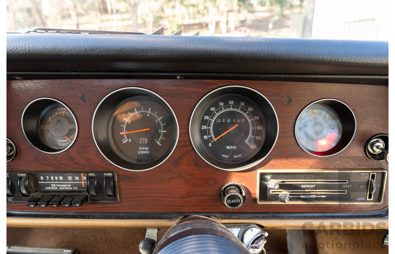 11/1972 Chrysler Valiant VH Charger 770 2d Coupe Russet Metallic 4.3L