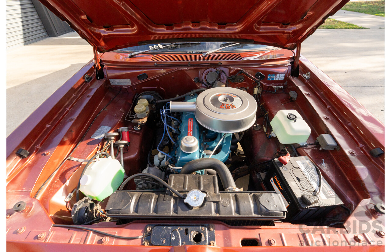 11/1972 Chrysler Valiant VH Charger 770 2d Coupe Russet Metallic 4.3L