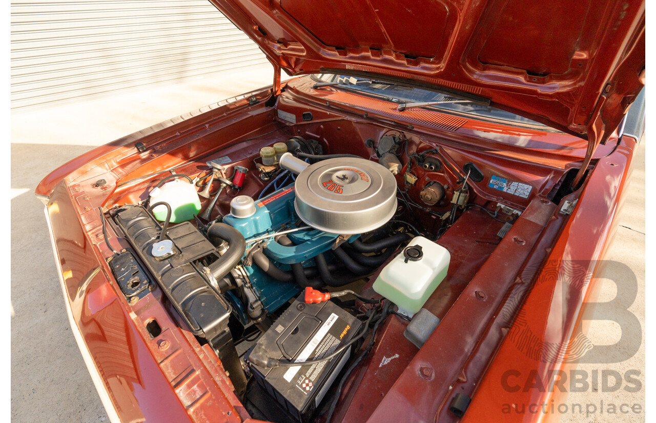 11/1972 Chrysler Valiant VH Charger 770 2d Coupe Russet Metallic 4.3L