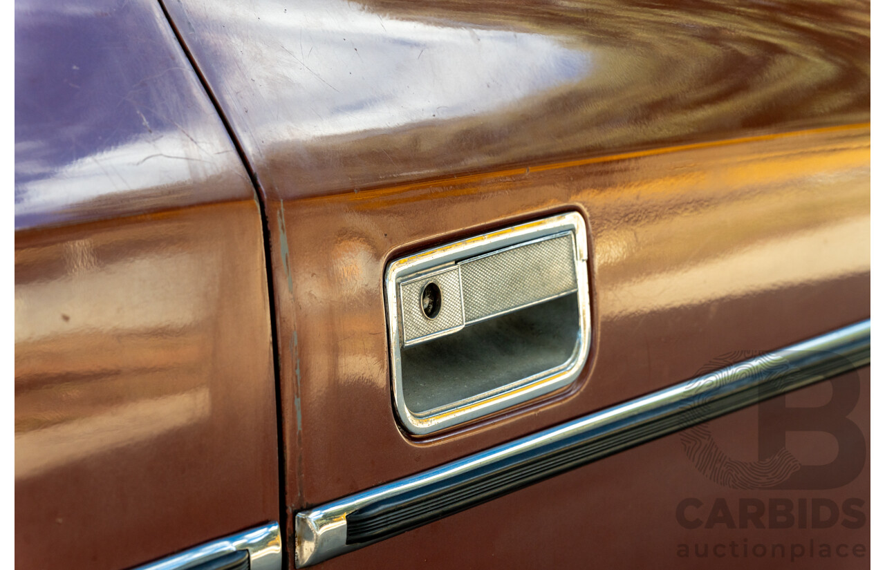 11/1972 Chrysler Valiant VH Charger 770 2d Coupe Russet Metallic 4.3L