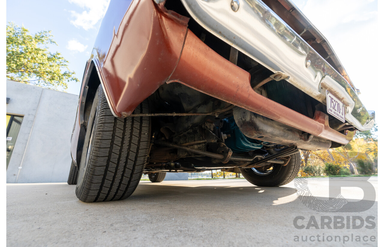 11/1972 Chrysler Valiant VH Charger 770 2d Coupe Russet Metallic 4.3L