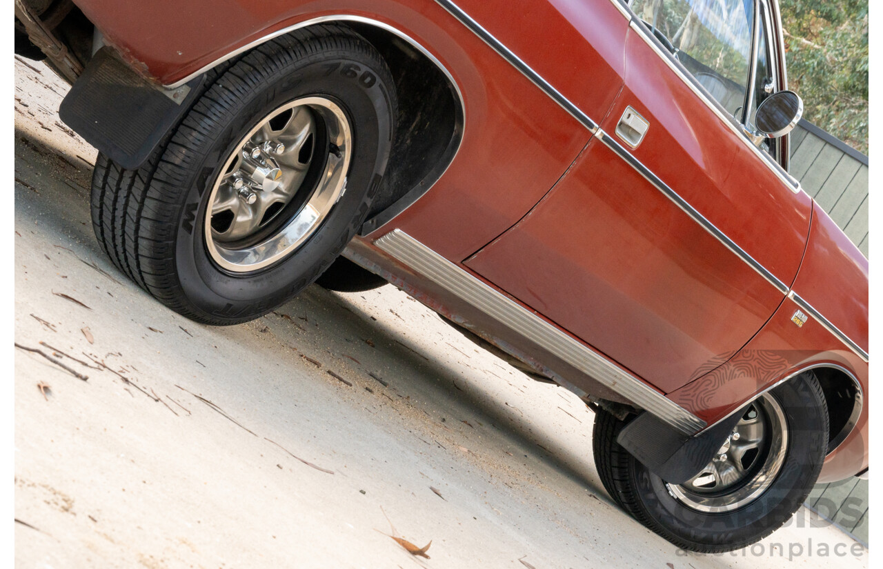 11/1972 Chrysler Valiant VH Charger 770 2d Coupe Russet Metallic 4.3L