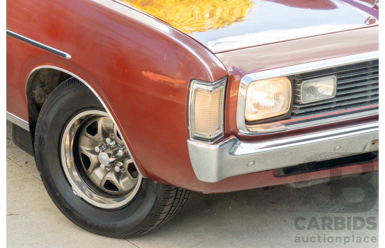 11/1972 Chrysler Valiant VH Charger 770 2d Coupe Russet Metallic 4.3L