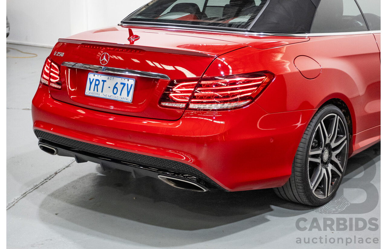 6/2016 Mercedes-Benz E250 207 MY16 2d Cabriolet Mars Red Turbo 2.0L