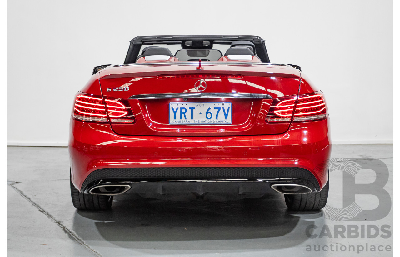 6/2016 Mercedes-Benz E250 207 MY16 2d Cabriolet Mars Red Turbo 2.0L