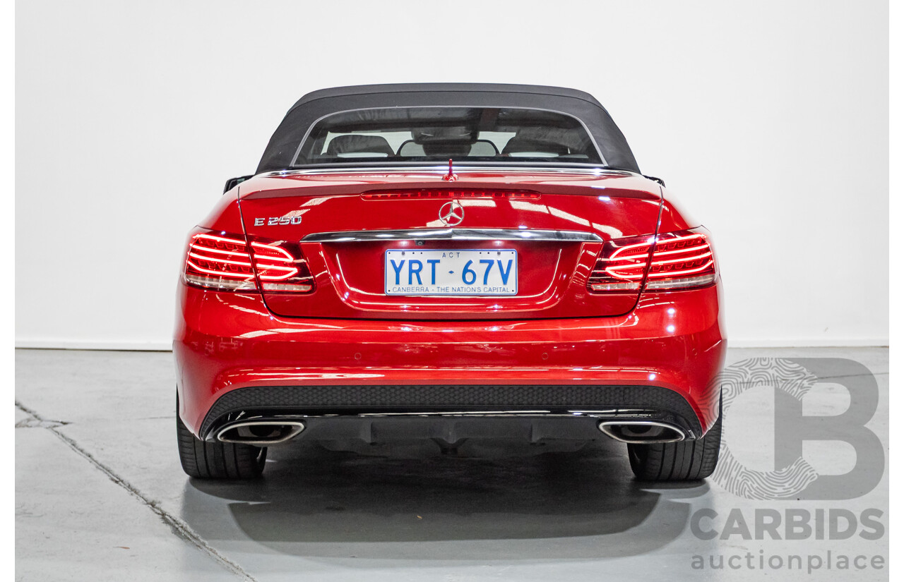 6/2016 Mercedes-Benz E250 207 MY16 2d Cabriolet Mars Red Turbo 2.0L