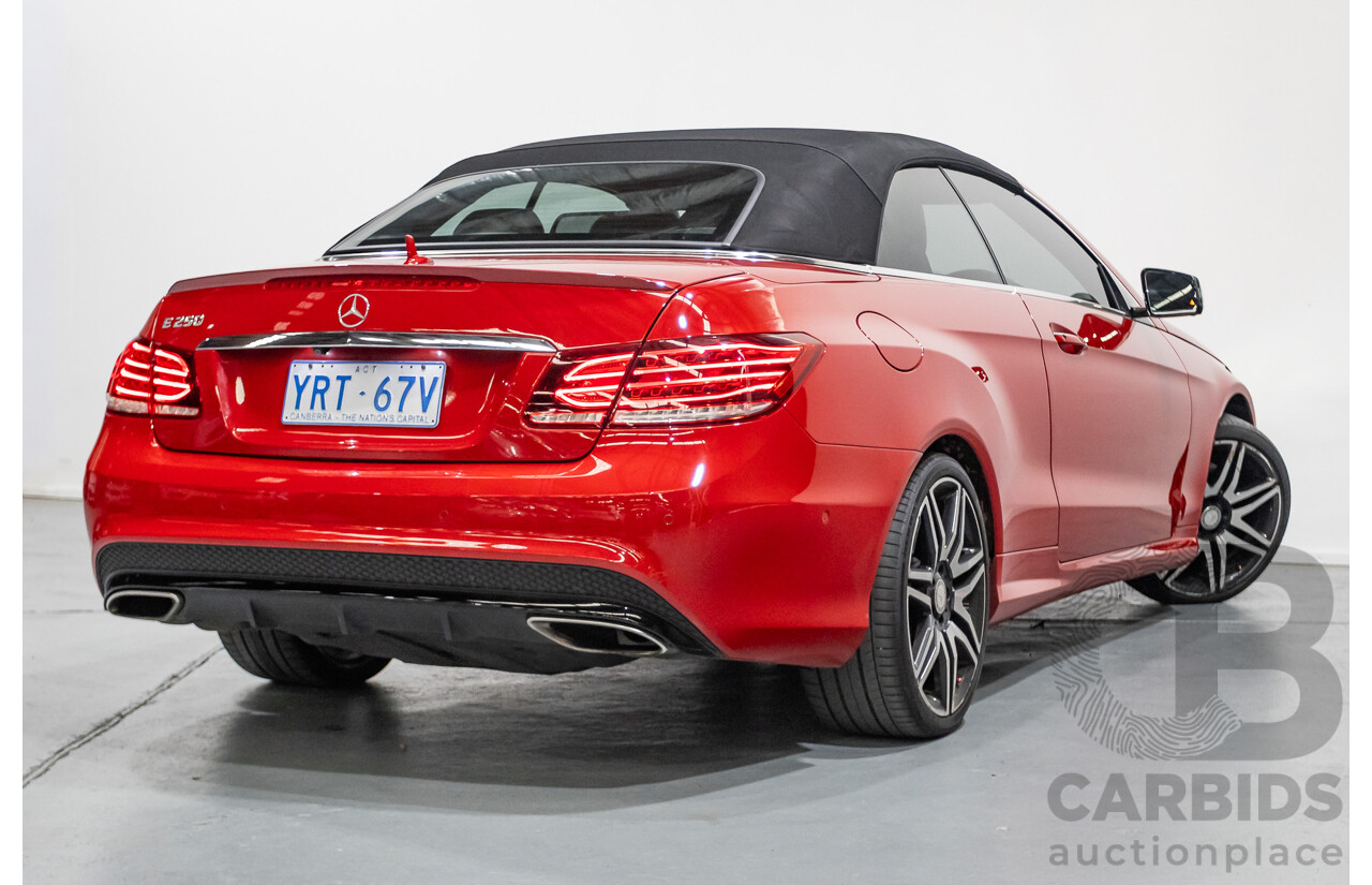 6/2016 Mercedes-Benz E250 207 MY16 2d Cabriolet Mars Red Turbo 2.0L