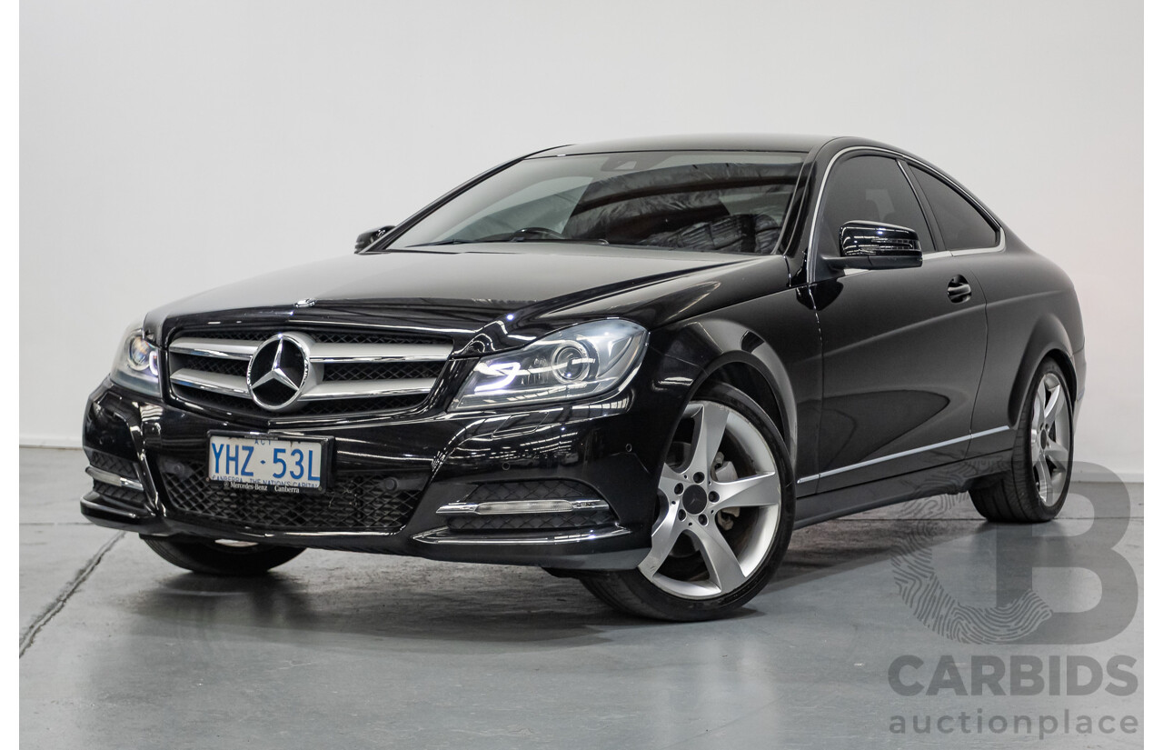 9/2012 Mercedes-Benz C250 Sport BE C204 MY12 2d Coupe Obsidian Black Metallic Turbo 1.8L