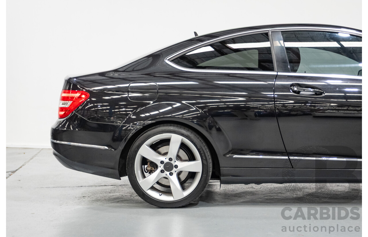 9/2012 Mercedes-Benz C250 Sport BE C204 MY12 2d Coupe Obsidian Black Metallic Turbo 1.8L