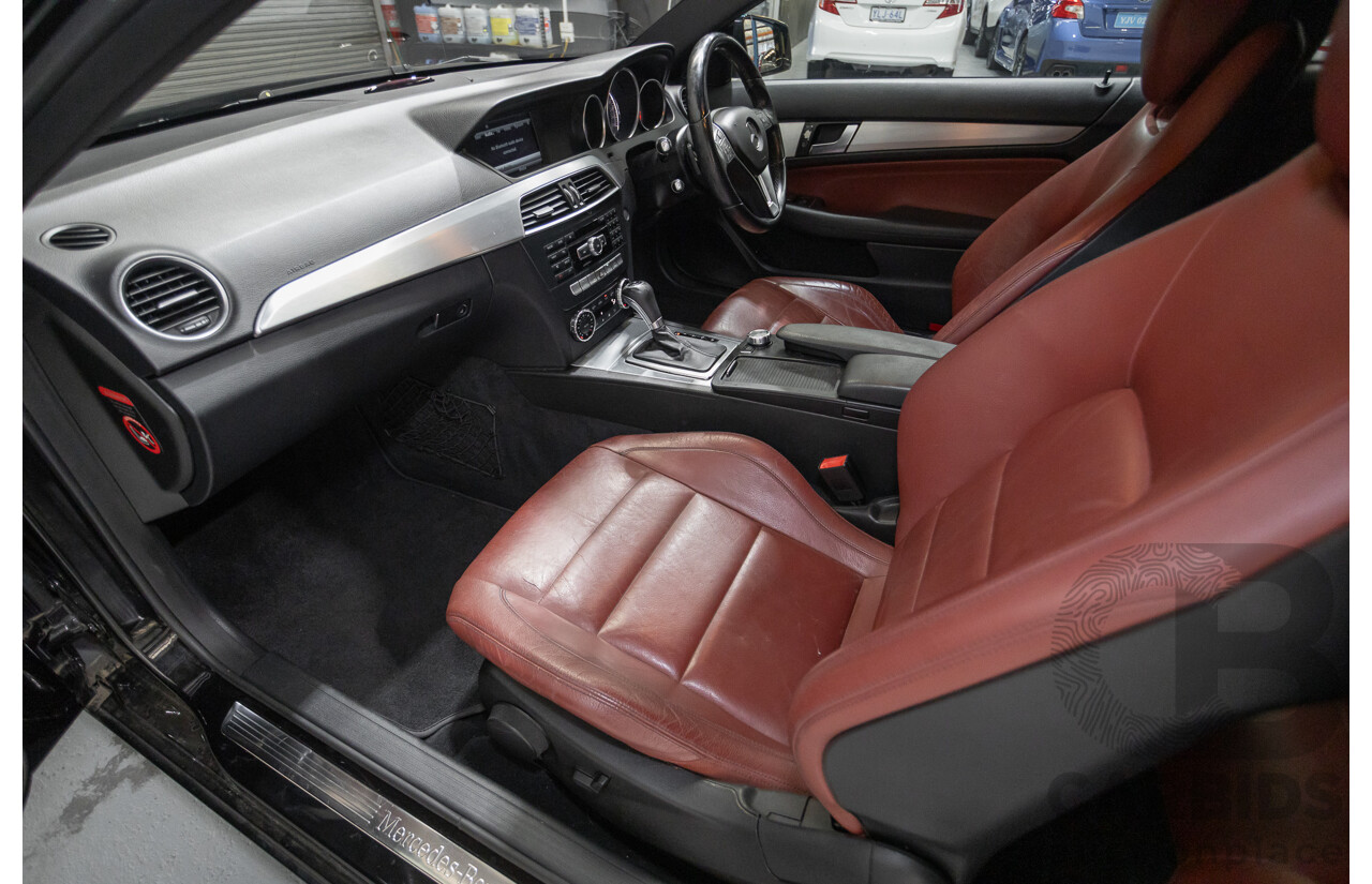 9/2012 Mercedes-Benz C250 Sport BE C204 MY12 2d Coupe Obsidian Black Metallic Turbo 1.8L