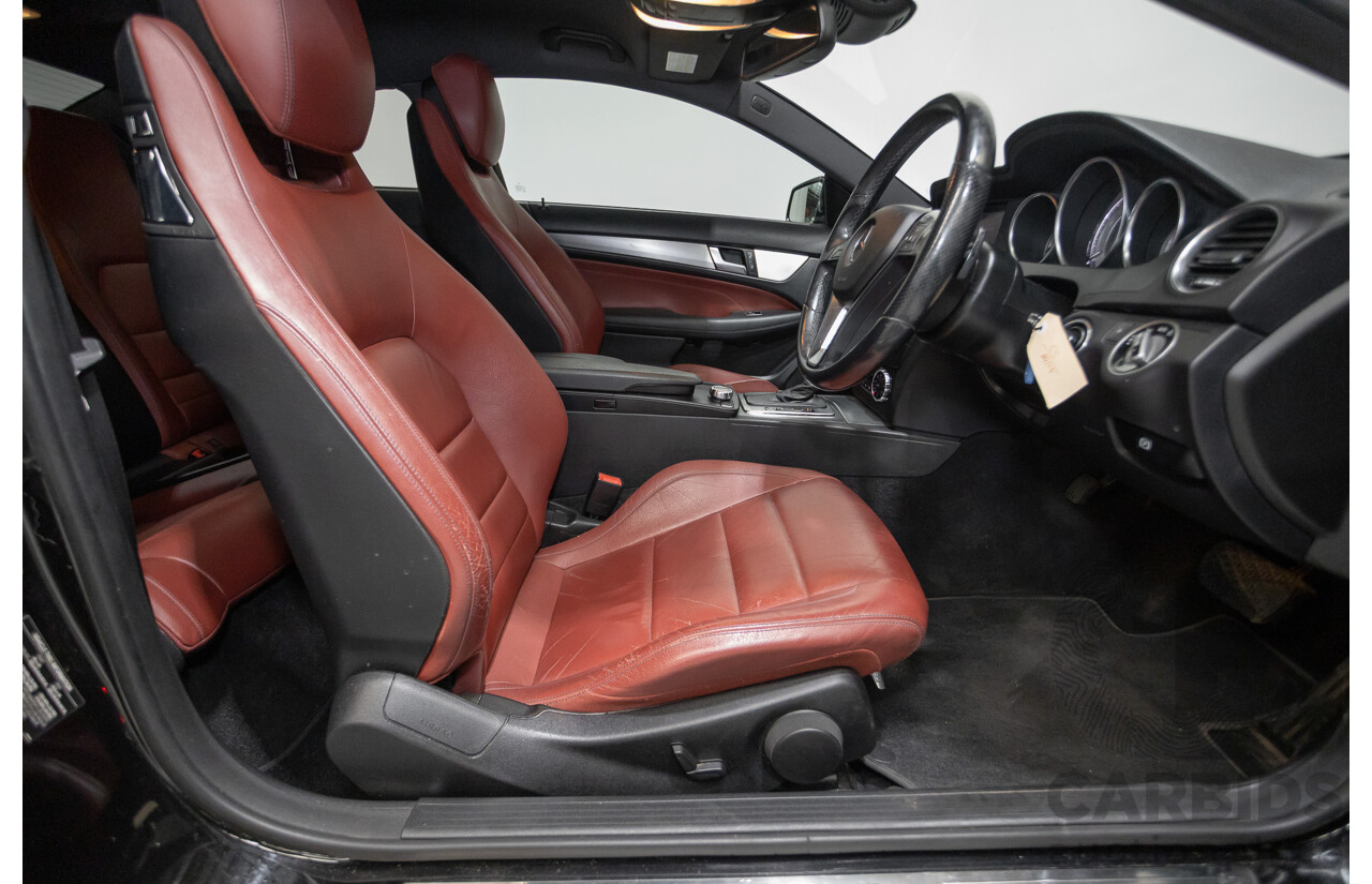 9/2012 Mercedes-Benz C250 Sport BE C204 MY12 2d Coupe Obsidian Black Metallic Turbo 1.8L