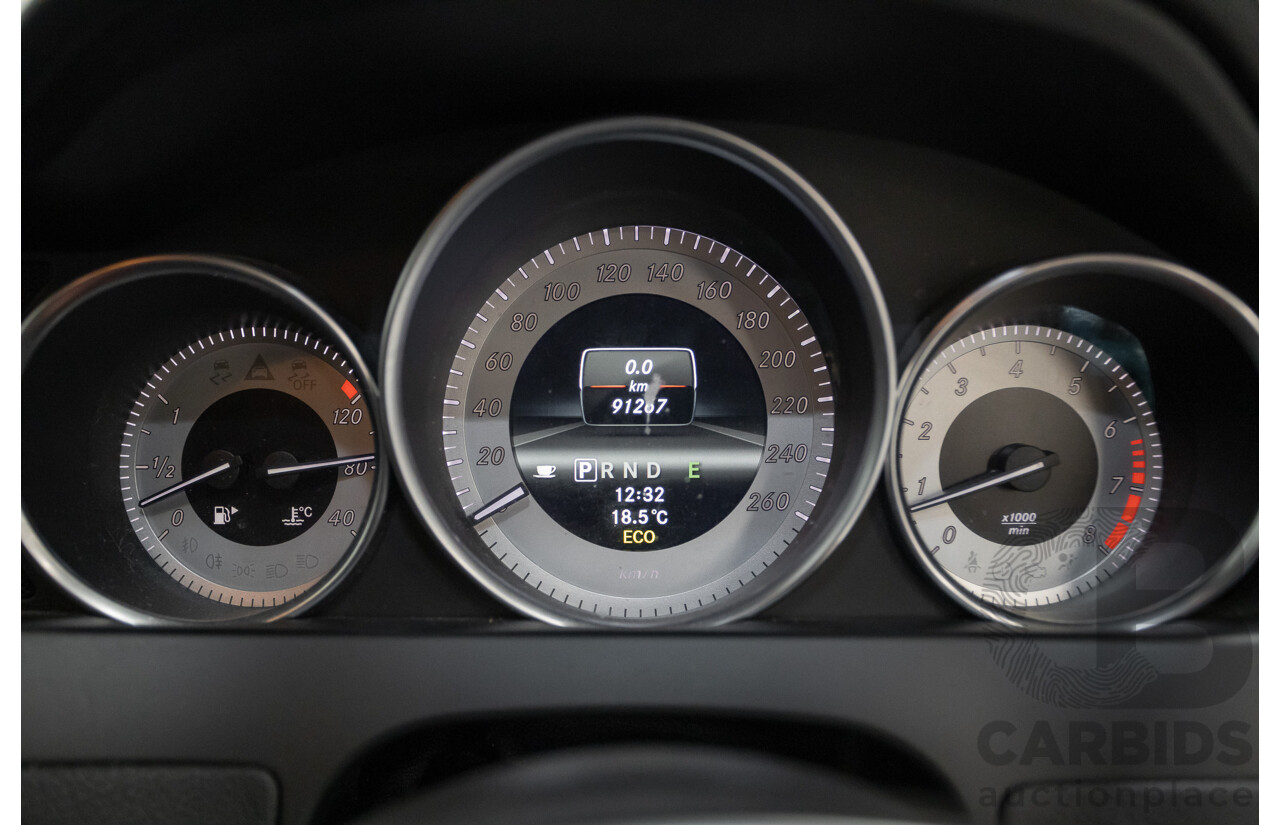 9/2012 Mercedes-Benz C250 Sport BE C204 MY12 2d Coupe Obsidian Black Metallic Turbo 1.8L