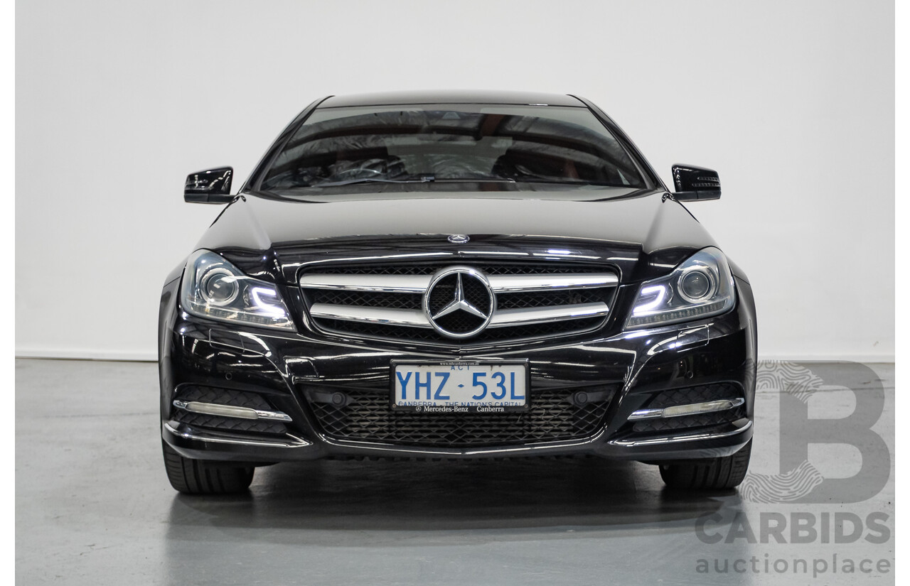 9/2012 Mercedes-Benz C250 Sport BE C204 MY12 2d Coupe Obsidian Black Metallic Turbo 1.8L