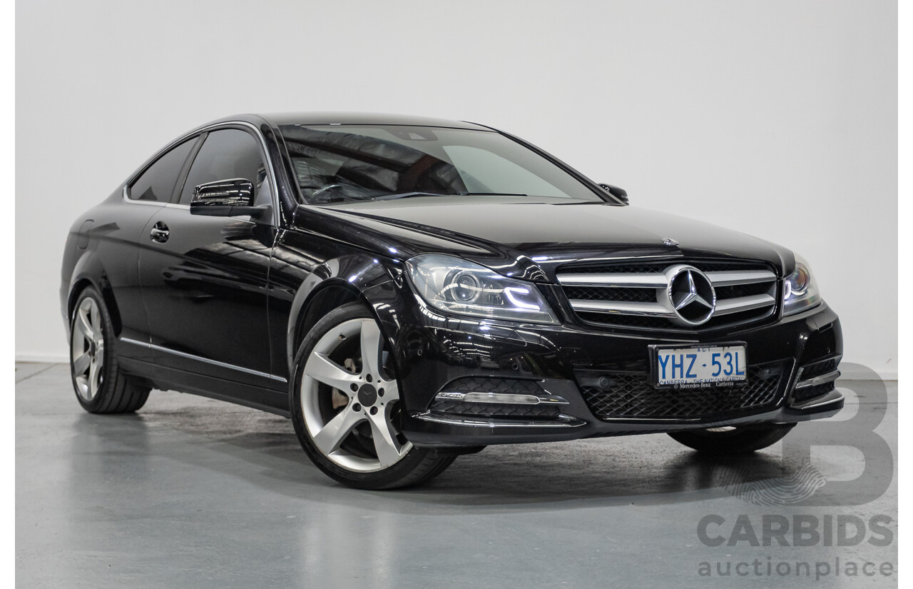 9/2012 Mercedes-Benz C250 Sport BE C204 MY12 2d Coupe Obsidian Black Metallic Turbo 1.8L