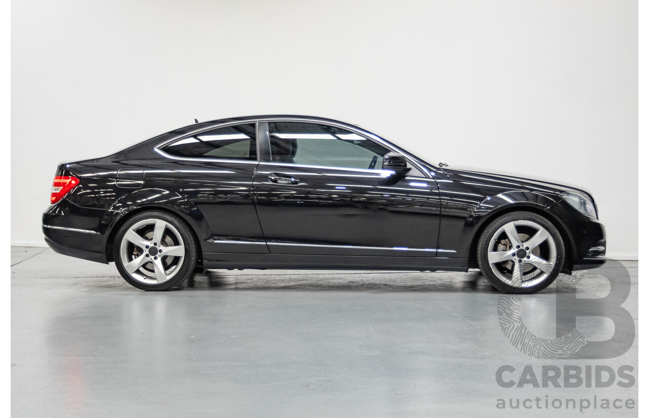 9/2012 Mercedes-Benz C250 Sport BE C204 MY12 2d Coupe Obsidian Black Metallic Turbo 1.8L