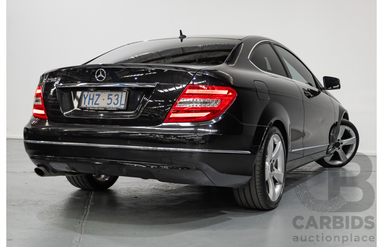 9/2012 Mercedes-Benz C250 Sport BE C204 MY12 2d Coupe Obsidian Black Metallic Turbo 1.8L