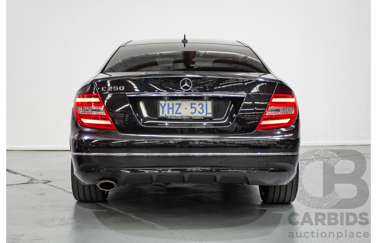 9/2012 Mercedes-Benz C250 Sport BE C204 MY12 2d Coupe Obsidian Black Metallic Turbo 1.8L