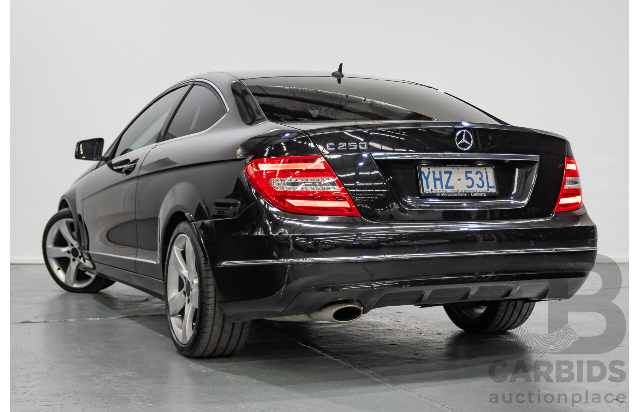 9/2012 Mercedes-Benz C250 Sport BE C204 MY12 2d Coupe Obsidian Black Metallic Turbo 1.8L