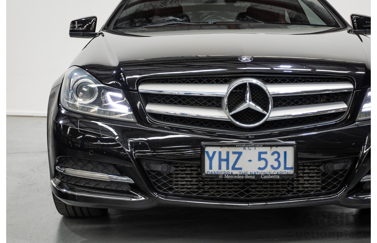 9/2012 Mercedes-Benz C250 Sport BE C204 MY12 2d Coupe Obsidian Black Metallic Turbo 1.8L