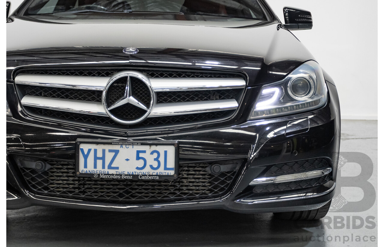 9/2012 Mercedes-Benz C250 Sport BE C204 MY12 2d Coupe Obsidian Black Metallic Turbo 1.8L
