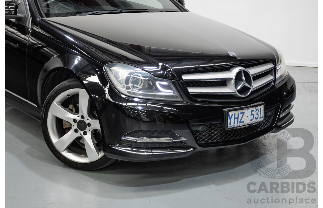9/2012 Mercedes-Benz C250 Sport BE C204 MY12 2d Coupe Obsidian Black Metallic Turbo 1.8L