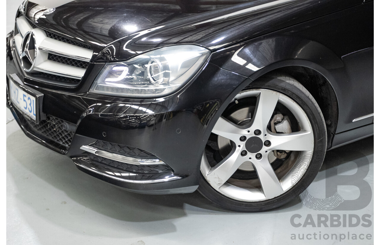 9/2012 Mercedes-Benz C250 Sport BE C204 MY12 2d Coupe Obsidian Black Metallic Turbo 1.8L