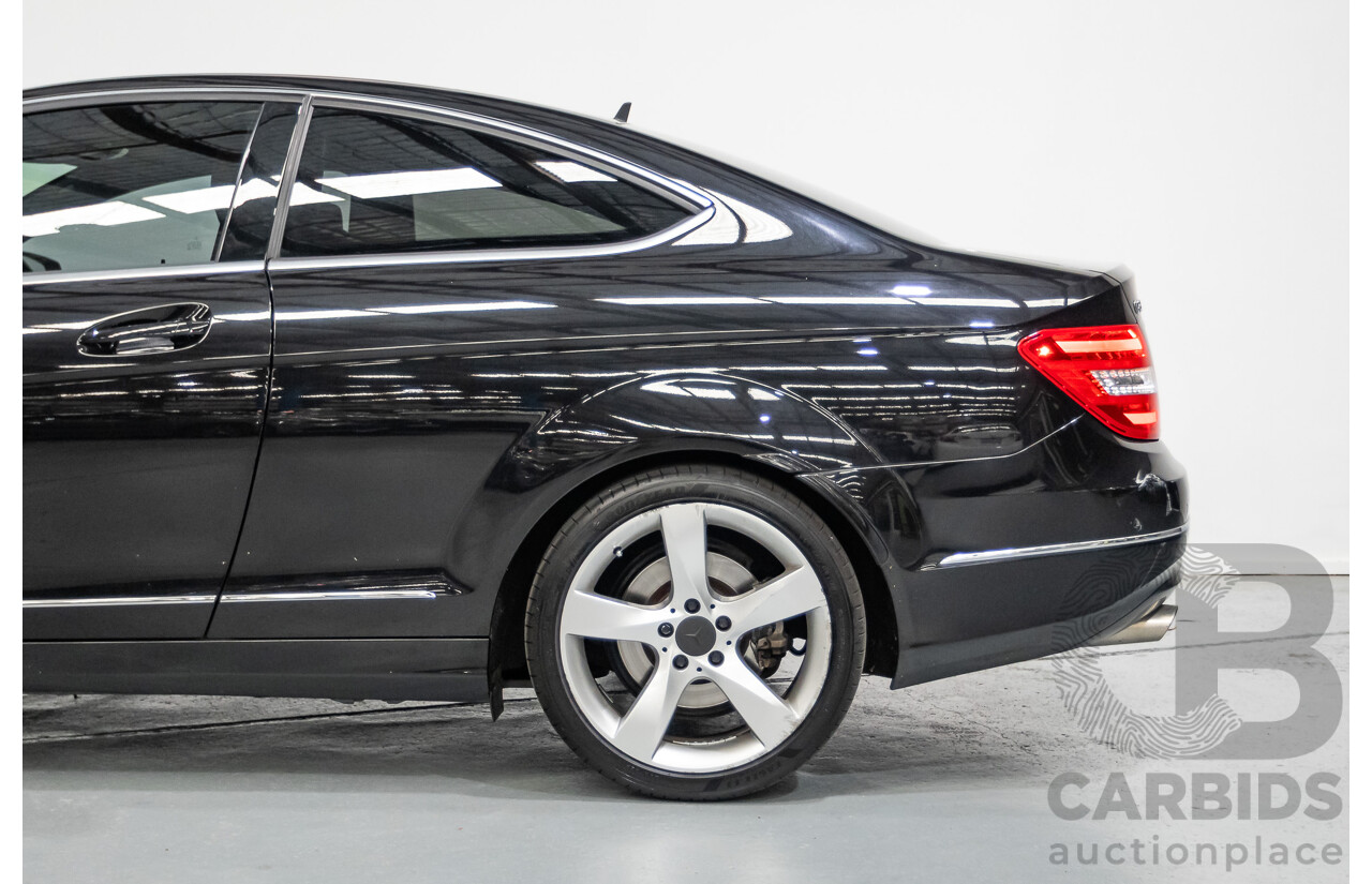 9/2012 Mercedes-Benz C250 Sport BE C204 MY12 2d Coupe Obsidian Black Metallic Turbo 1.8L