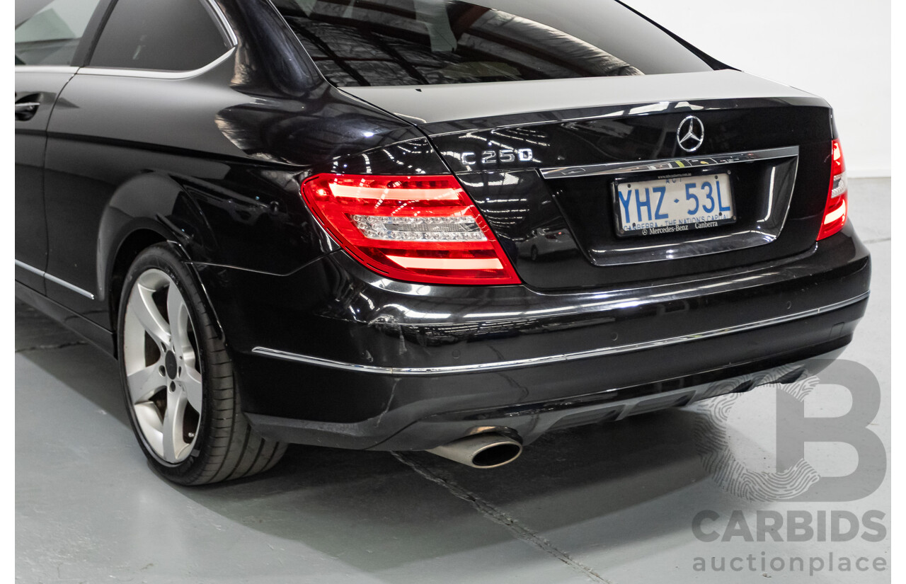 9/2012 Mercedes-Benz C250 Sport BE C204 MY12 2d Coupe Obsidian Black Metallic Turbo 1.8L