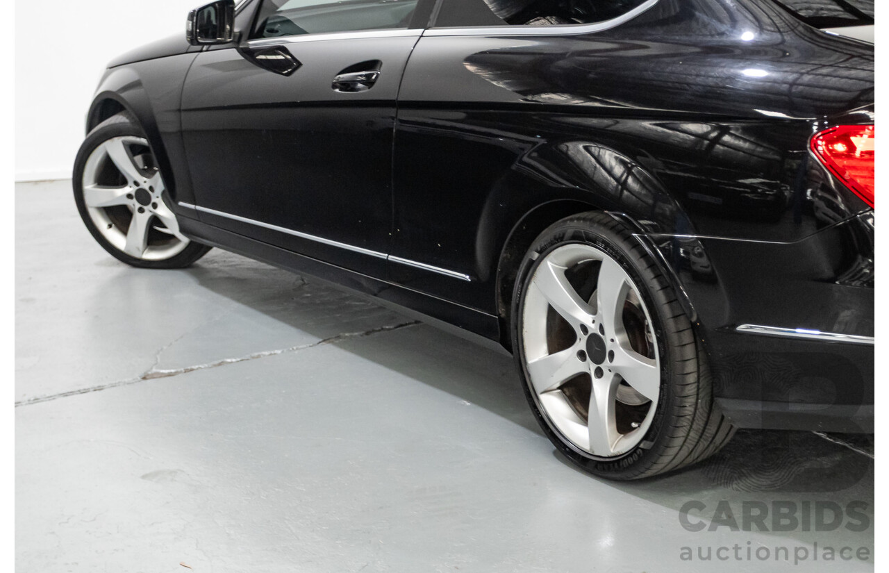 9/2012 Mercedes-Benz C250 Sport BE C204 MY12 2d Coupe Obsidian Black Metallic Turbo 1.8L
