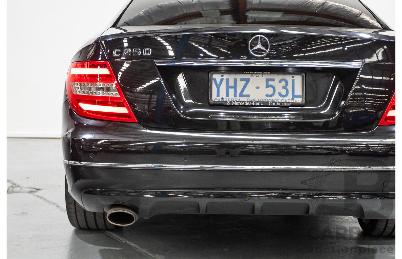 9/2012 Mercedes-Benz C250 Sport BE C204 MY12 2d Coupe Obsidian Black Metallic Turbo 1.8L