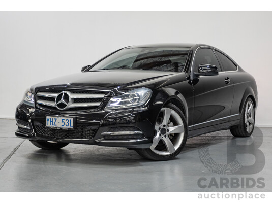 9/2012 Mercedes-Benz C250 Sport BE C204 MY12 2d Coupe Obsidian Black Metallic Turbo 1.8L
