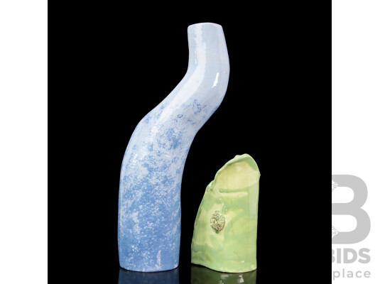 Pair of Coloured Ceramic Vases