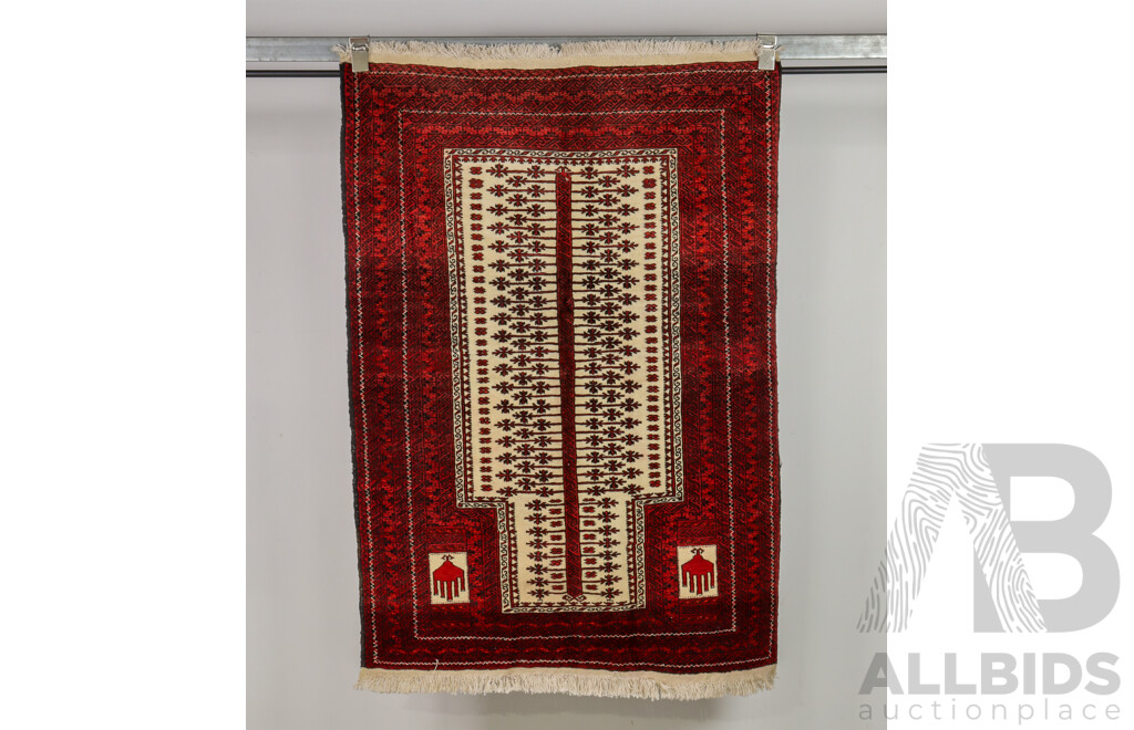 Small Hand Knotted Persian Wool Carpet