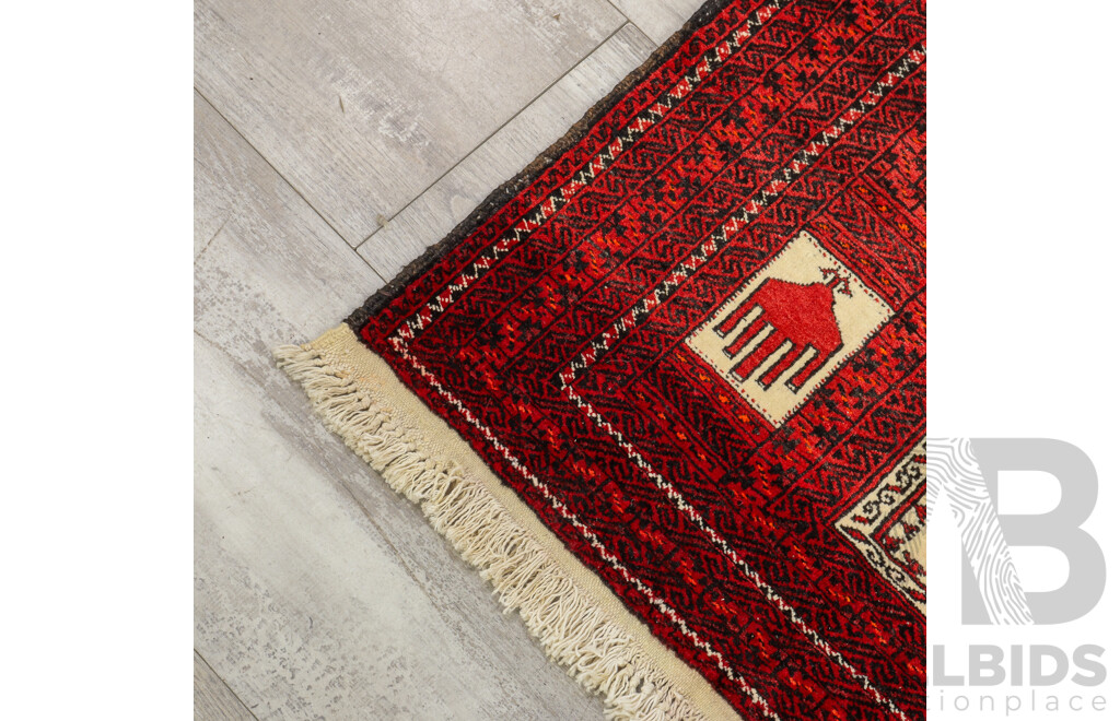 Small Hand Knotted Persian Wool Carpet
