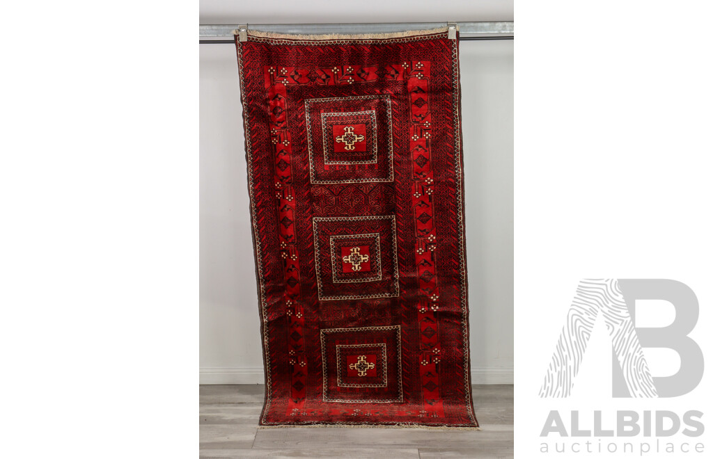 Hand Knotted Persian Baluchi Mazandaran Carpet