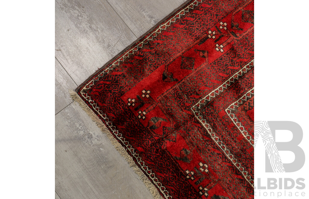 Hand Knotted Persian Baluchi Mazandaran Carpet