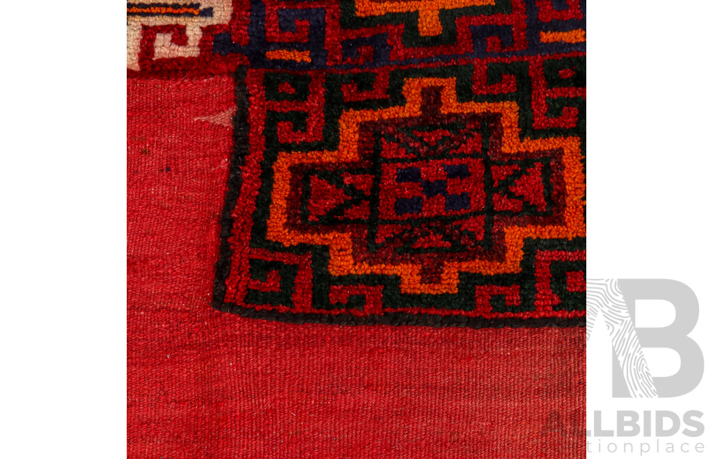 Hand Knotted Persian Bakhtiari Soumak Rug