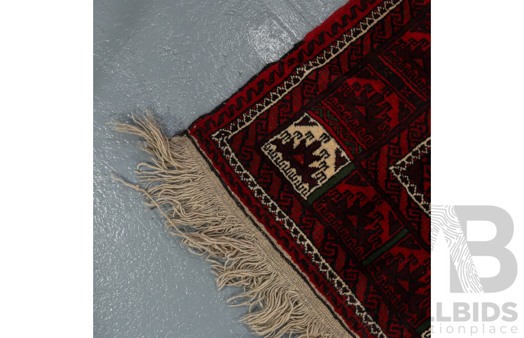 Hand Knotted Persian Baluchi Nomadic Rug