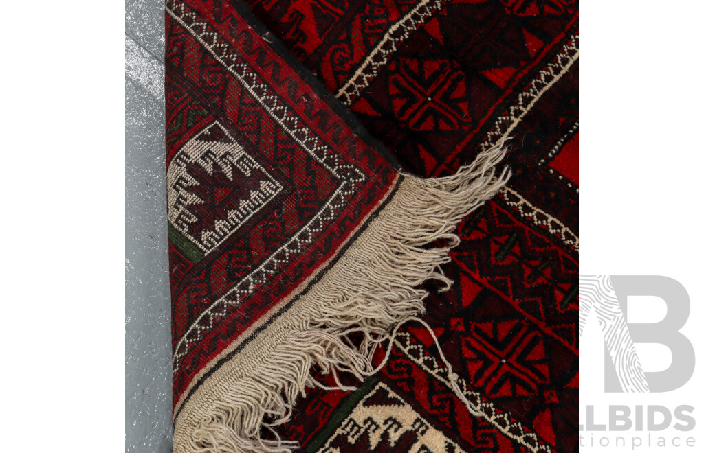 Hand Knotted Persian Baluchi Nomadic Rug