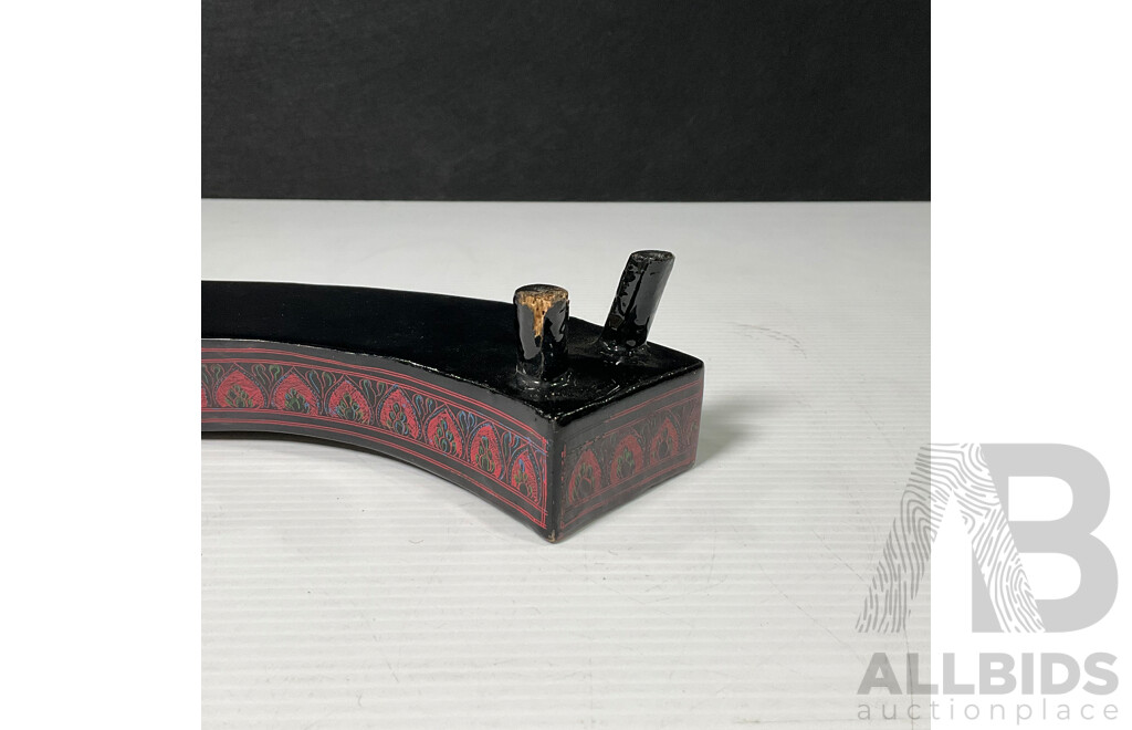 Pair of Decorative Wooden Curved Trays