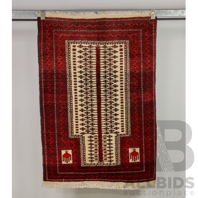 Small Hand Knotted Persian Wool Carpet