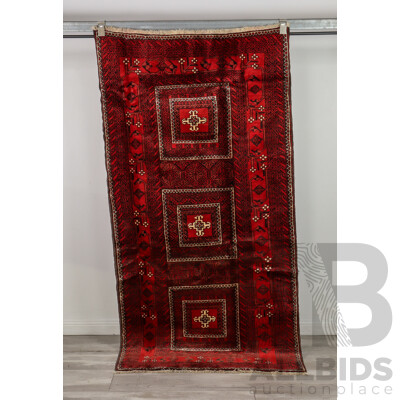 Hand Knotted Persian Baluchi Mazandaran Carpet