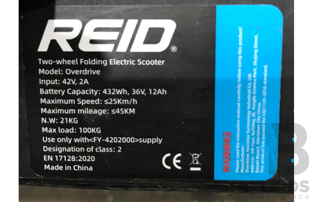 Reid Overdrive Folding Electric Scooter