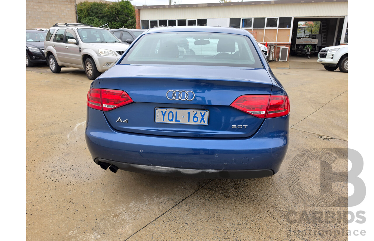 01/2012 Audi A4 2.0 TFSI B8 (8K) MY11 4D Sedan Blue 2.0L