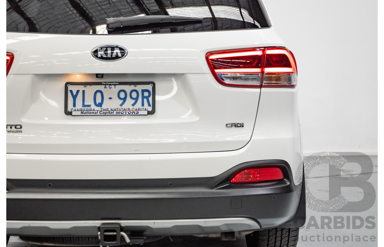 6/2016 Kia Sorento Platinum (AWD) UM MY16 4d Wagon Clear White Turbo Diesel 2.2L