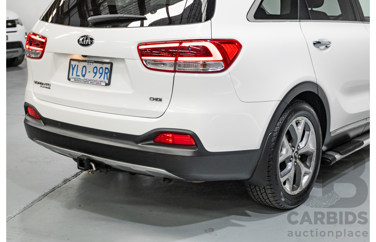 6/2016 Kia Sorento Platinum (AWD) UM MY16 4d Wagon Clear White Turbo Diesel 2.2L