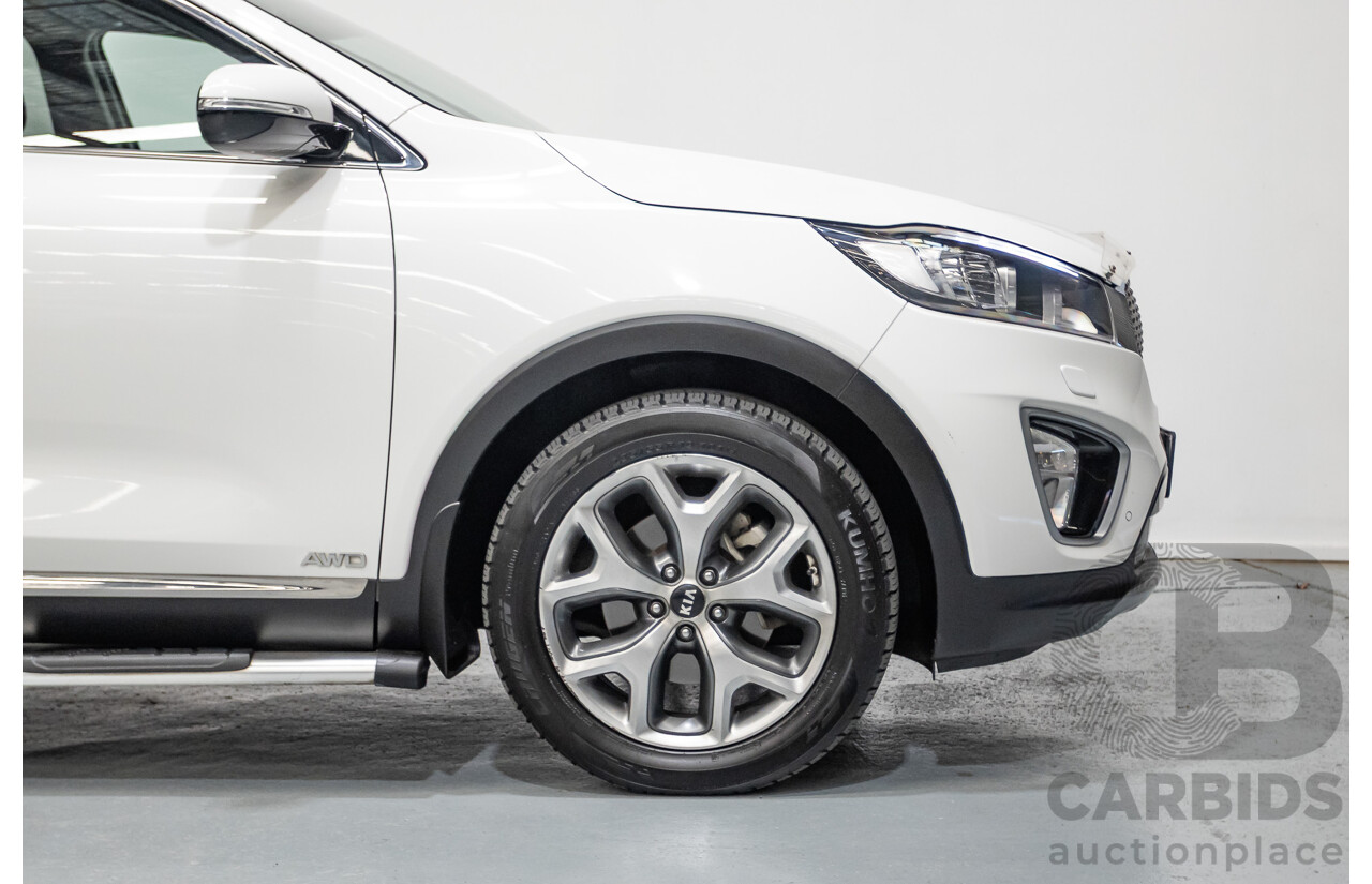 6/2016 Kia Sorento Platinum (AWD) UM MY16 4d Wagon Clear White Turbo Diesel 2.2L