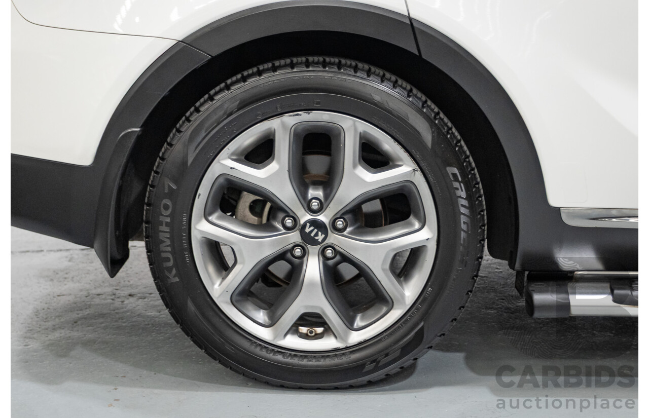 6/2016 Kia Sorento Platinum (AWD) UM MY16 4d Wagon Clear White Turbo Diesel 2.2L