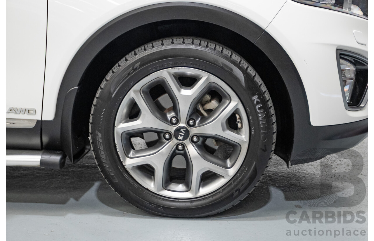 6/2016 Kia Sorento Platinum (AWD) UM MY16 4d Wagon Clear White Turbo Diesel 2.2L